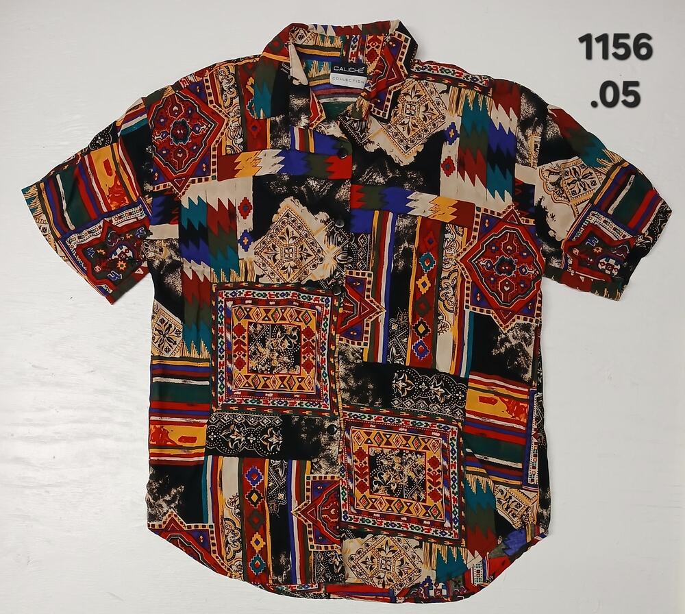 Caliche Collection (L) Multicolor Vintage Retro Wear Shirt